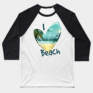 Tropical Summer Beach Baseball T-Shirt